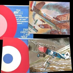 The Great Air War Ventaire Pharmaceutical Promo Foil 8x10” WW2 Print Art Pair